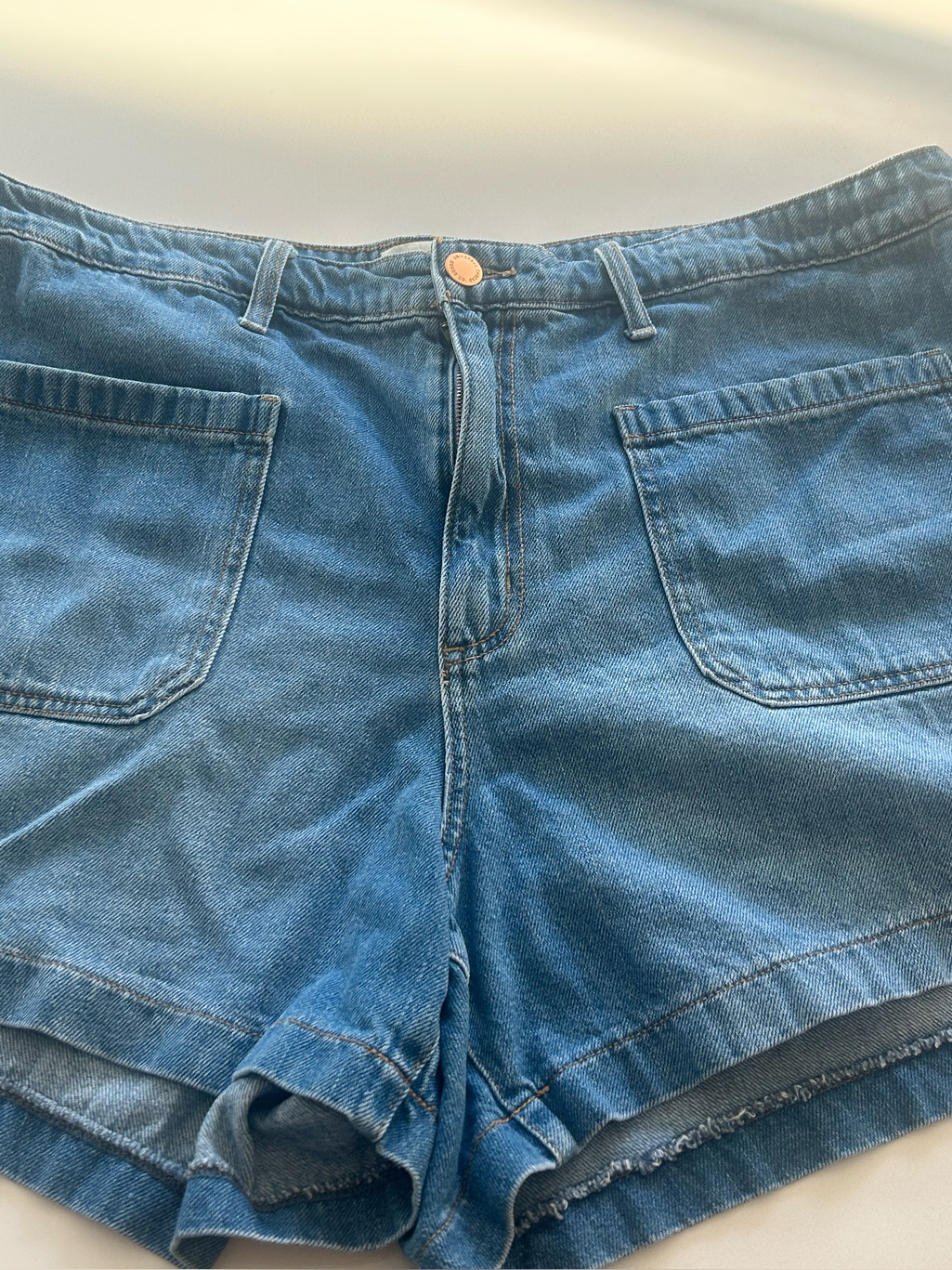 Universal Thread Blue Denim High-Rise Utility Shorts